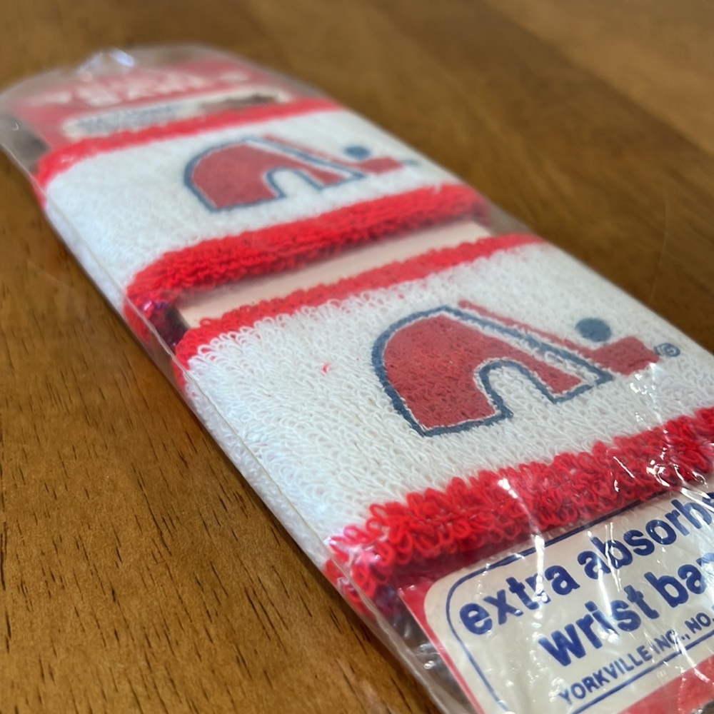NHL Hockey Quebec Nordiques Wrist Band Set - Picture 3 of 3